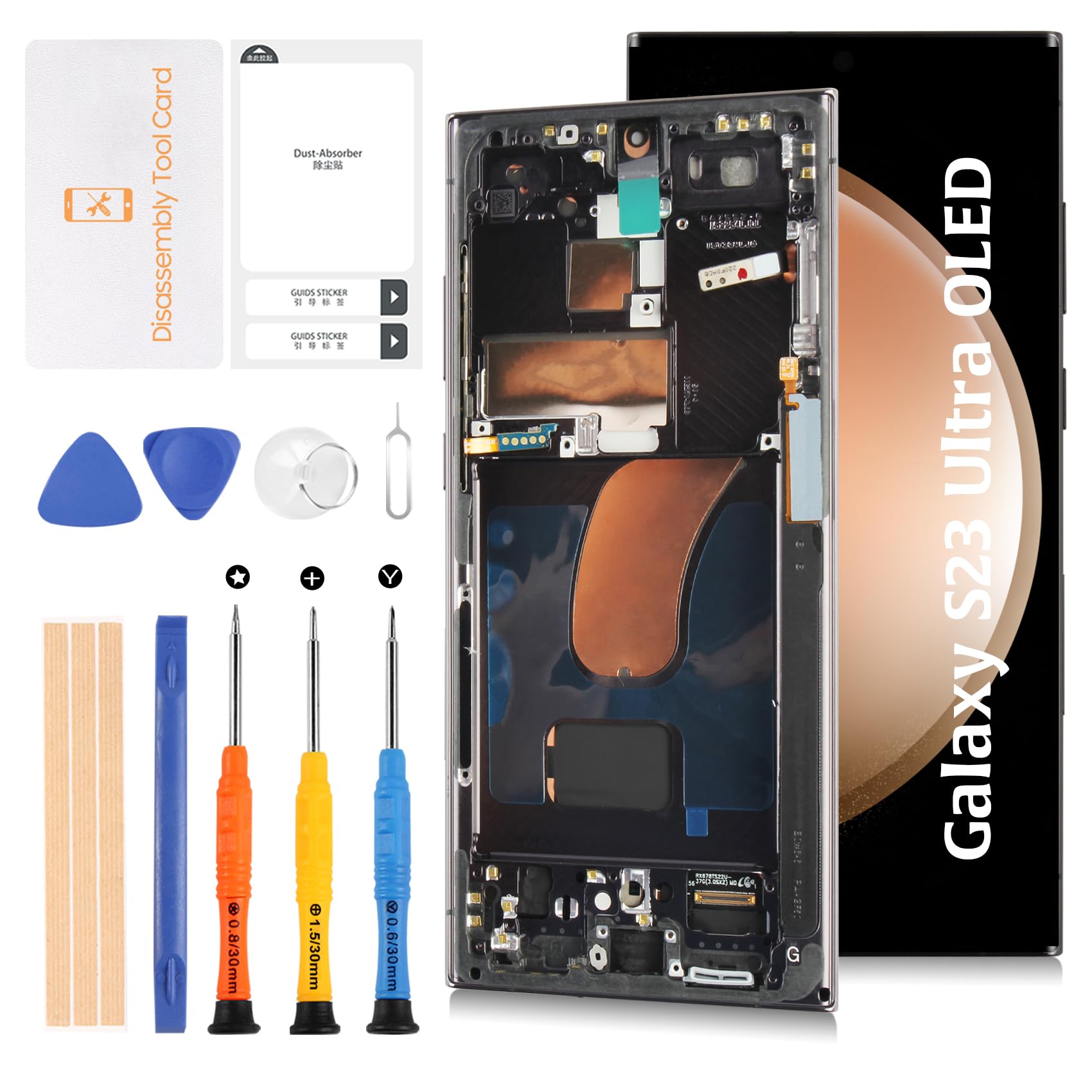 Amazon.com: A-MIND for Samsung Galaxy S23 Ultra with Frame LCD